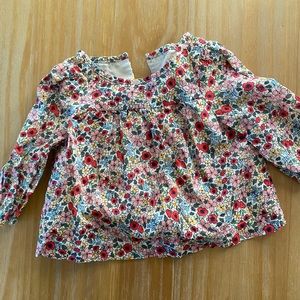 💛 5/$25 Baby Gap Boho Floral Top Hippie 3-6 month